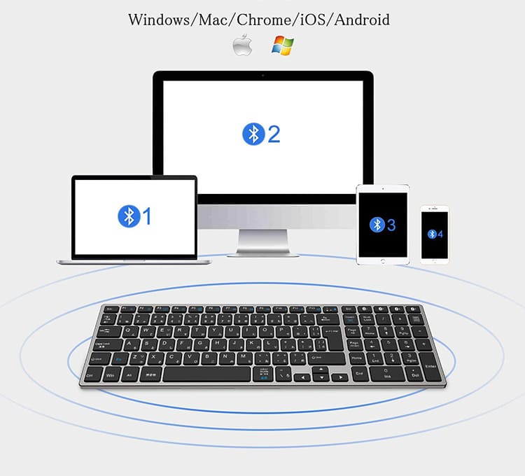 Aluminun Bluetooth Keyboard Apple Style