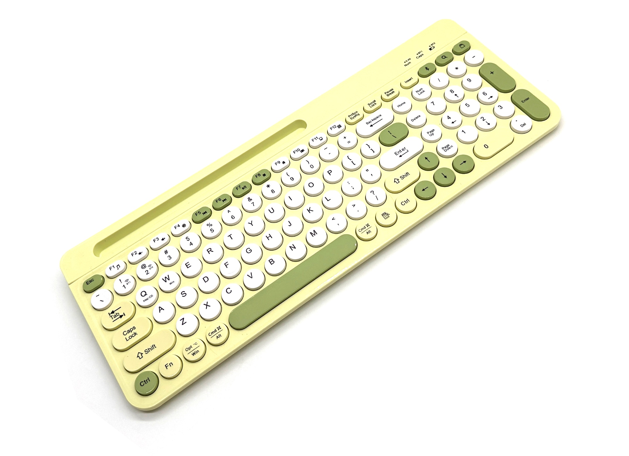 Slim and Silent Keyboard with Three-card slot