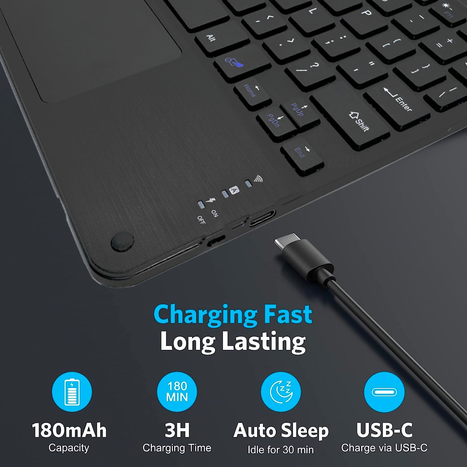 78keys Bluetooth Thin Keyboard with touchapd