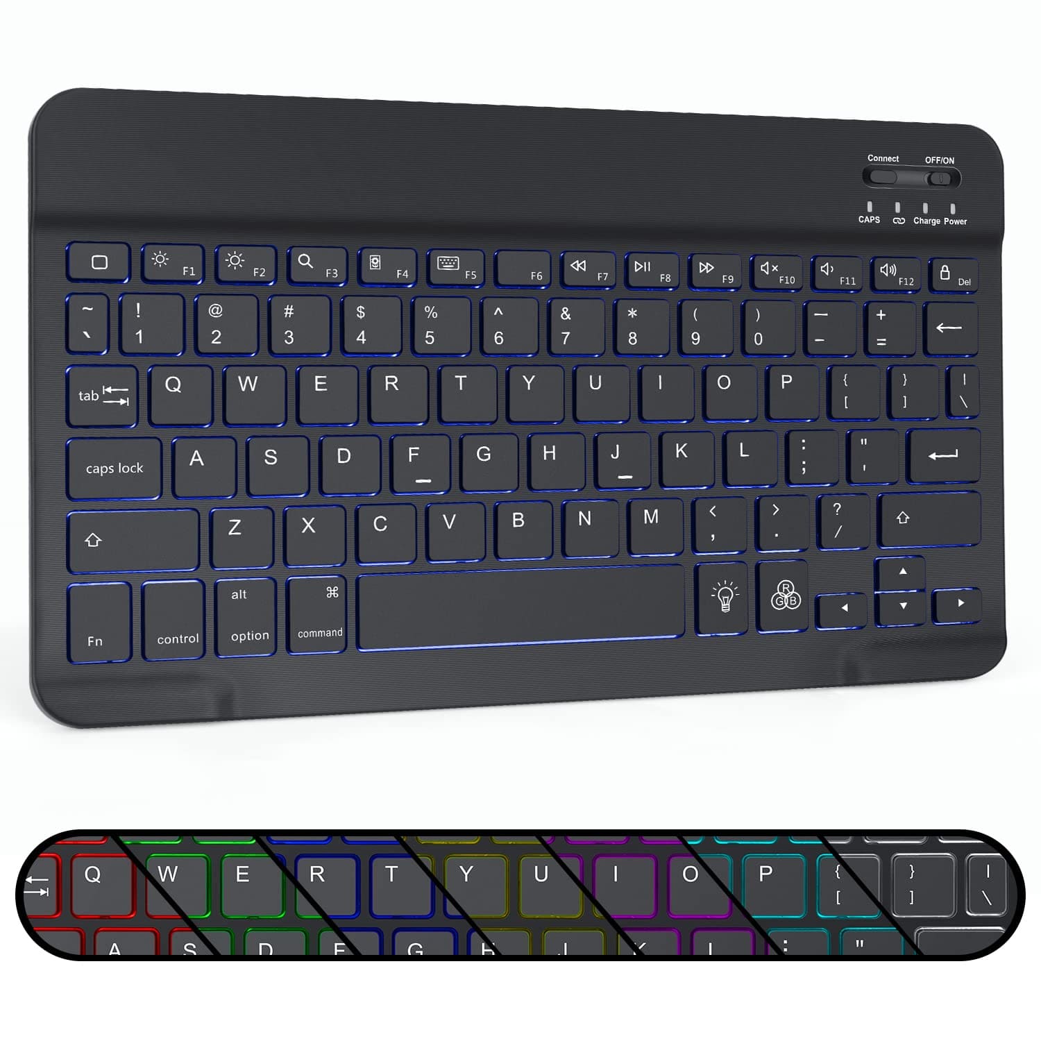 Slim Backlit Bluetooth Keybaord for Tablet