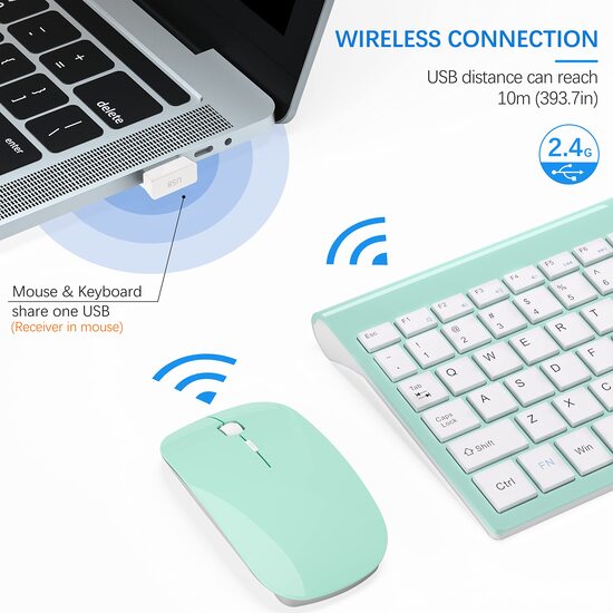Wireless Keyboard and Mouse Ultra Slim Combo